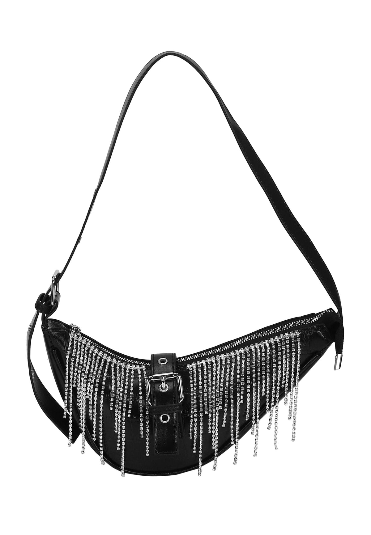 Bolsa de Ombro Preta Diamant