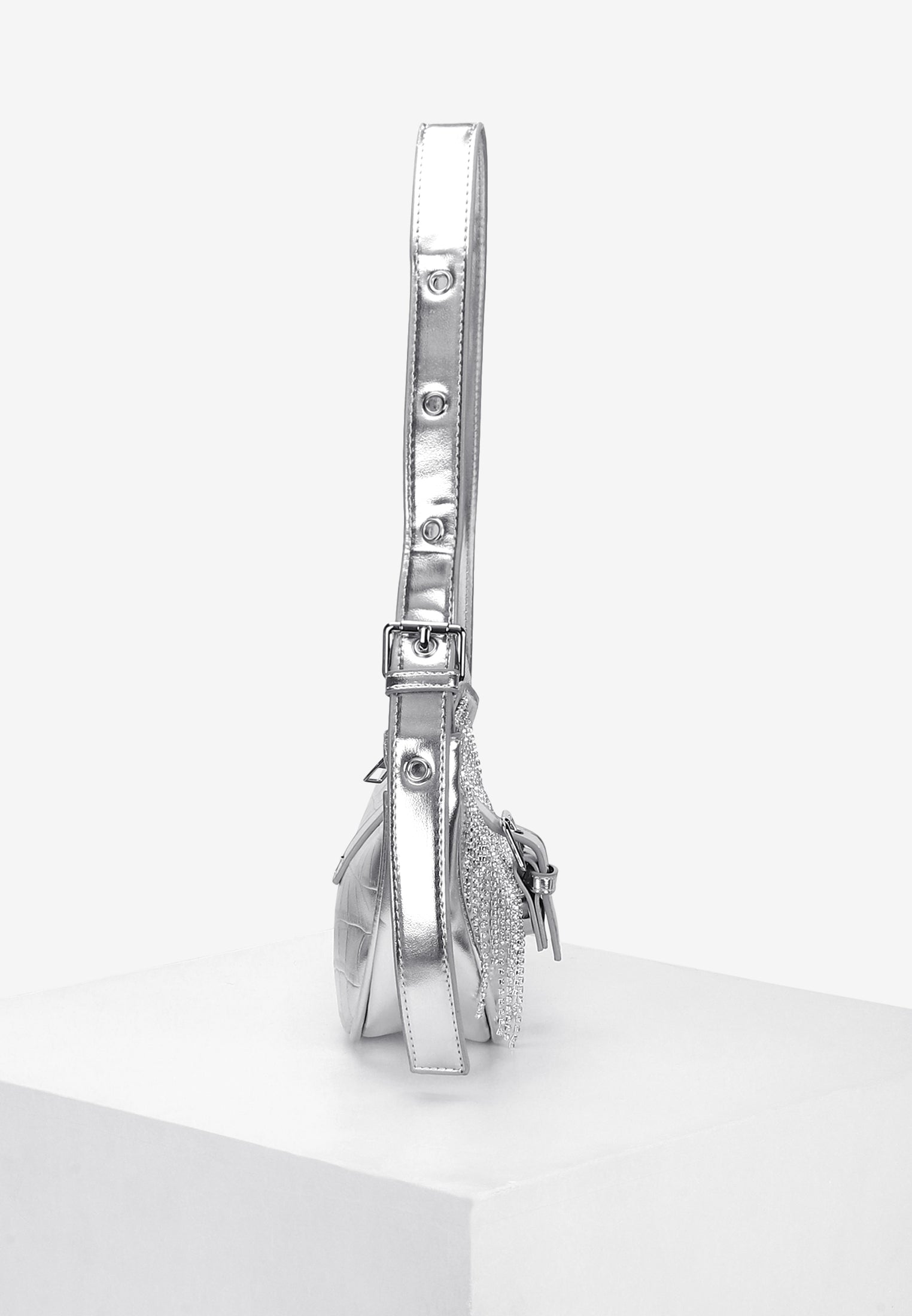 Bolsa de Ombro Prata Diamant