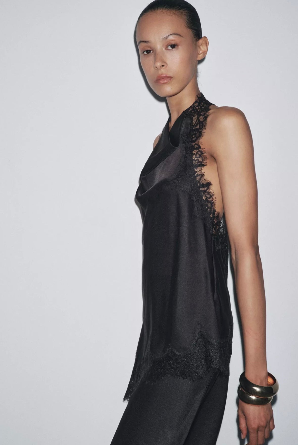 Top  Acetinado com Renda – Glam