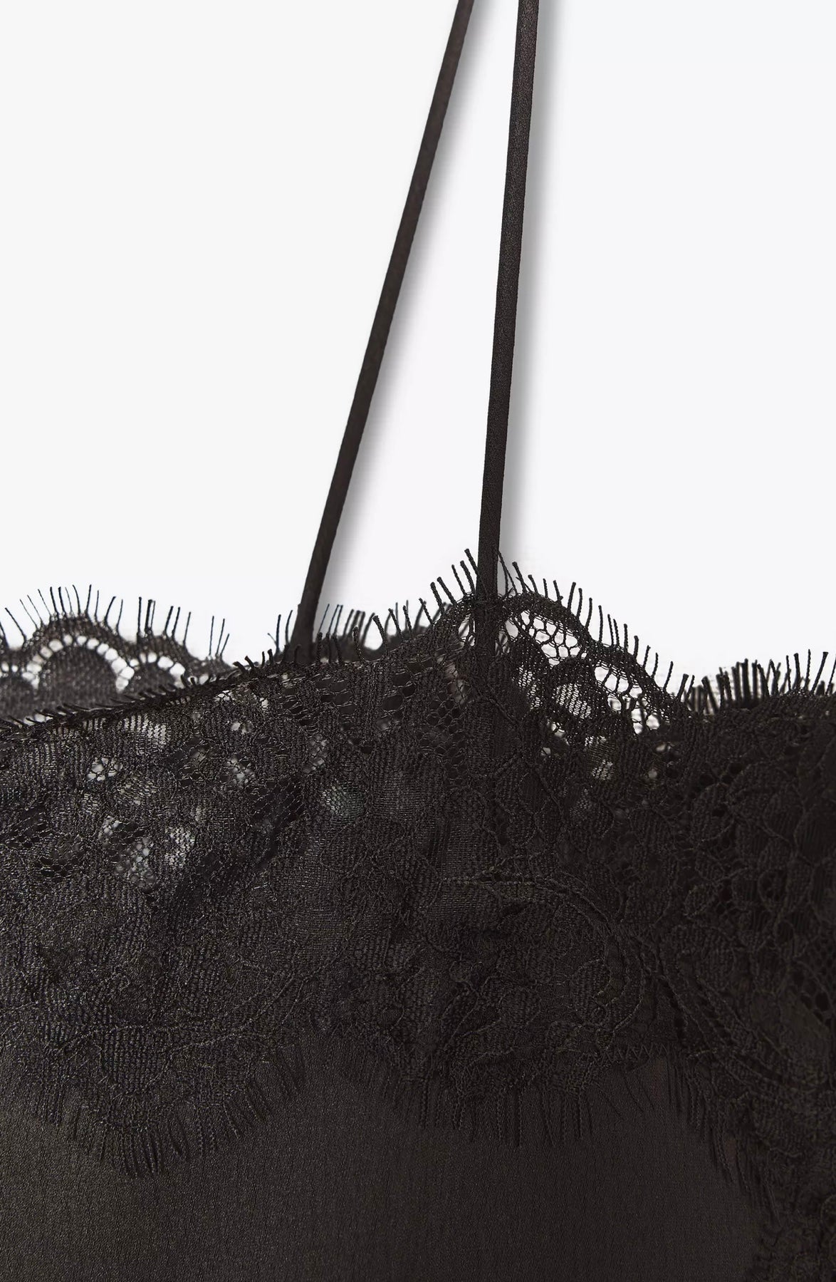 Top Acetinado com Renda Contrastante – Debra