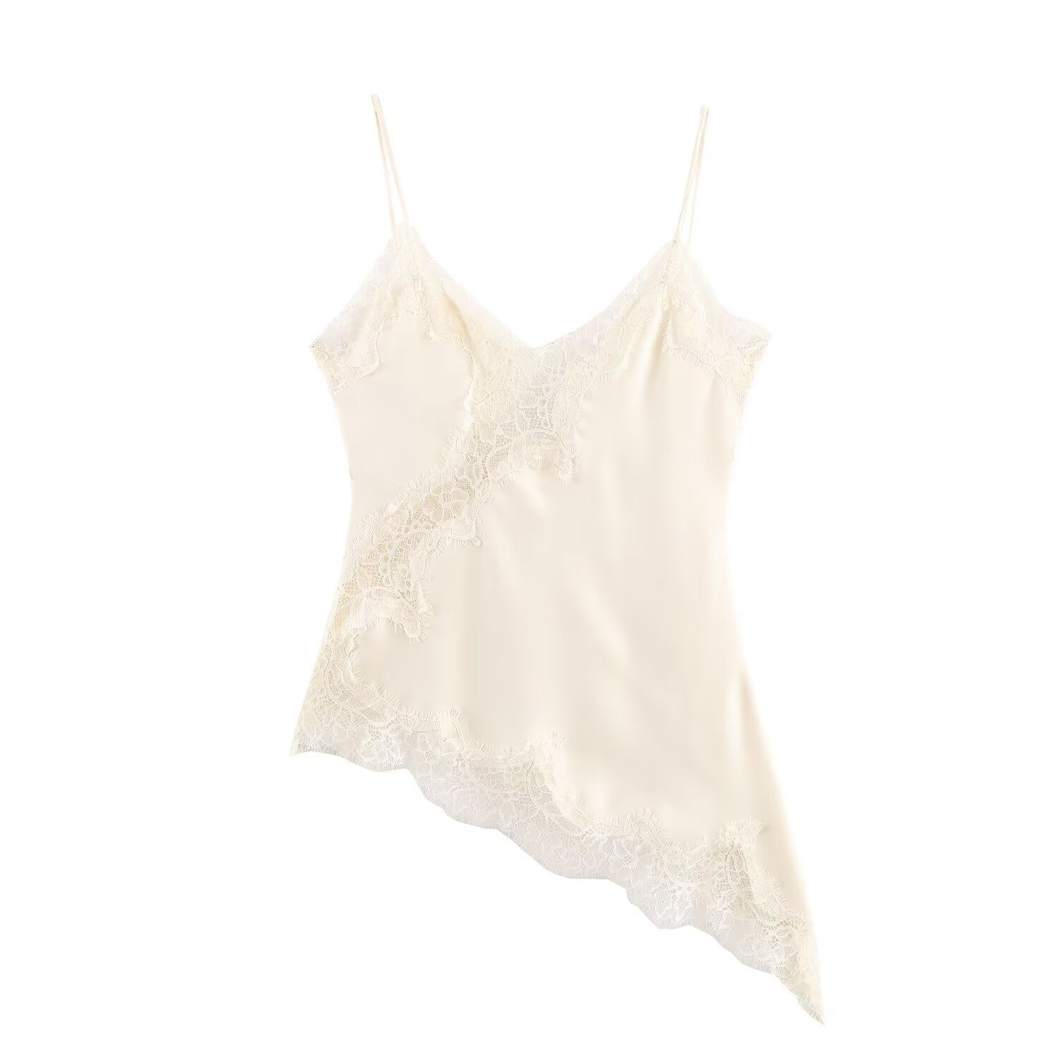 Top de Alça com Renda Acetinada – Sabotini