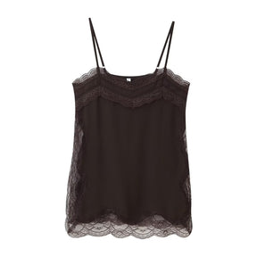 Top de Alça Fina com Renda – Capri