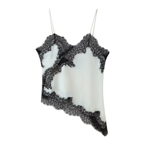 Top de Alça com Renda Acetinada – Sabotini