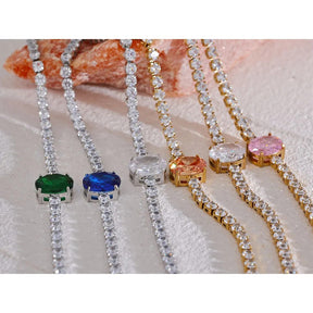 Pulseira Glamour com Zircônia Glace