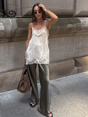 Top de Alça Fina com Renda – Capri