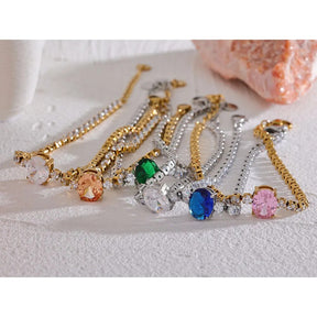 Pulseira Glamour com Zircônia Glace