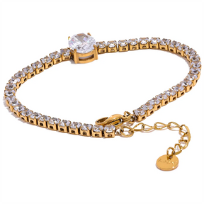 Pulseira Glamour com Zircônia Glace